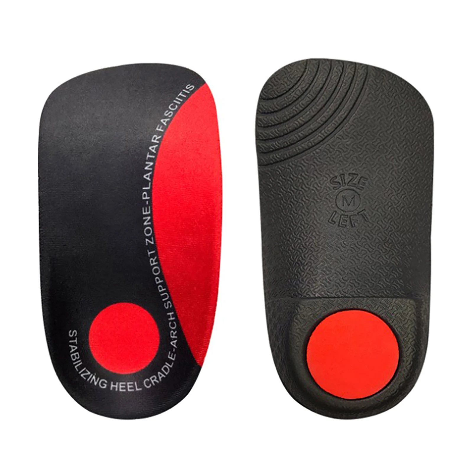 

1pair Men Women Shockproof Ergonomic Insert Hard Arch U Heel For Foot Pain Half Orthopedic Insole Flatfoot Support Breathable