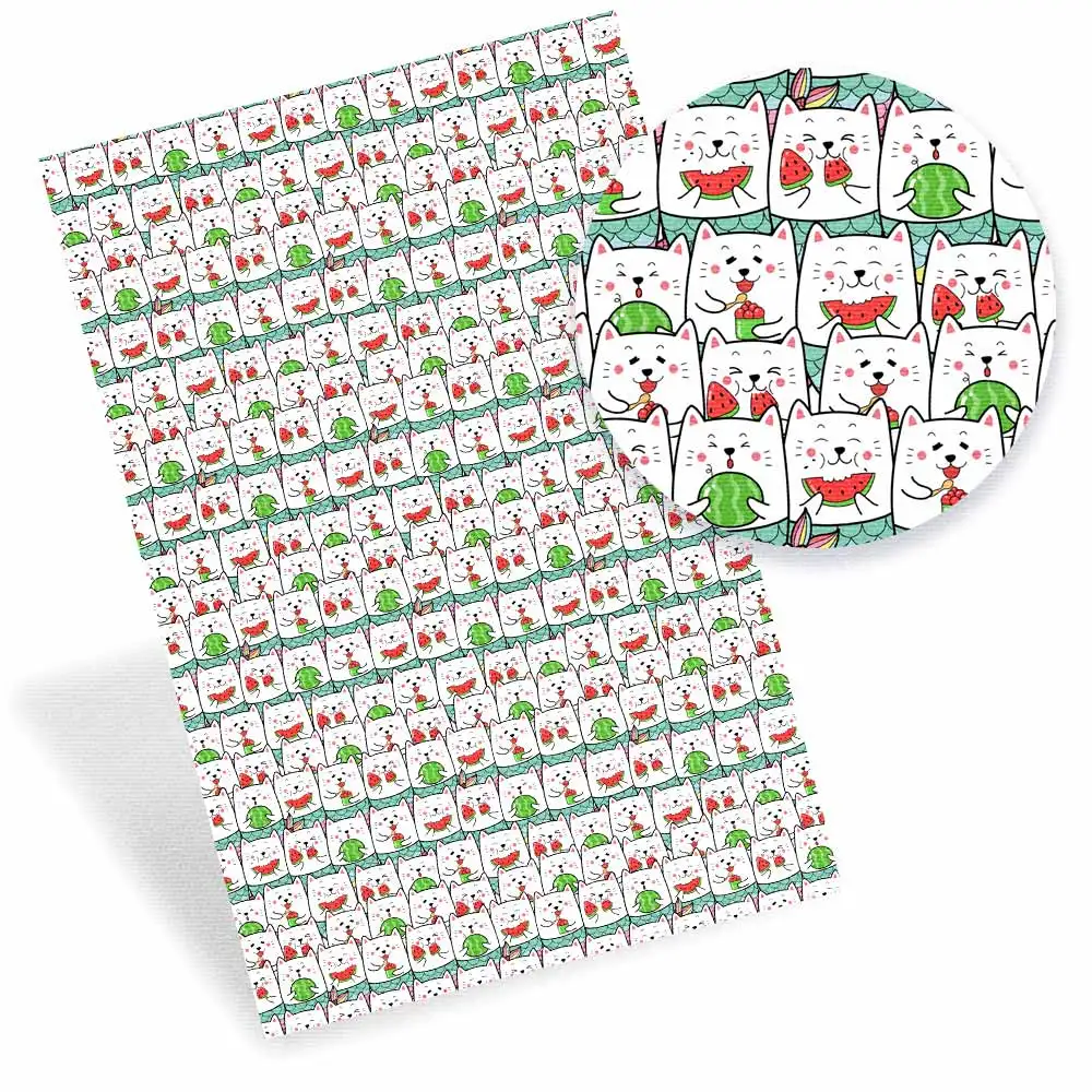 Ткань из искусственной кожи PU с мультяшными животными ткань для шитья