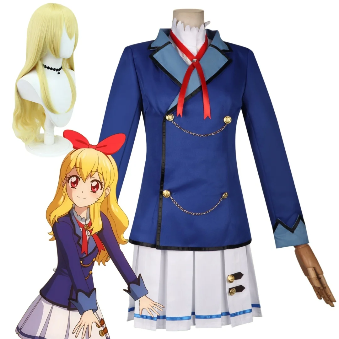 Фото Костюм для косплея Ичиго Хошимии из Aikatsu, парик, костюм для Хэллоуина и сценических выступлений №1