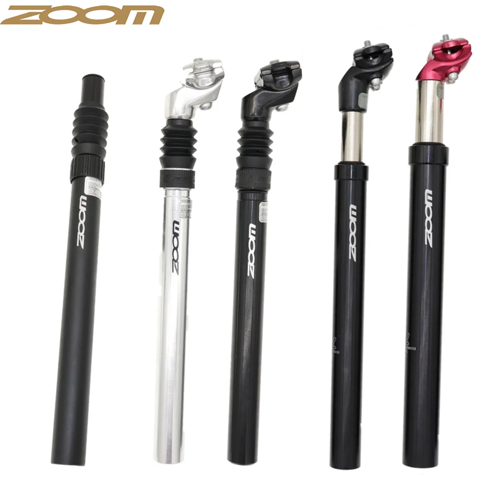 Zoom Shock Absober Suspension Bicycle Seatpost 25.4 27.2 28.6 30.9 31.6 350mm Damping MTB Road Seat Tube Head Bike Seat Post