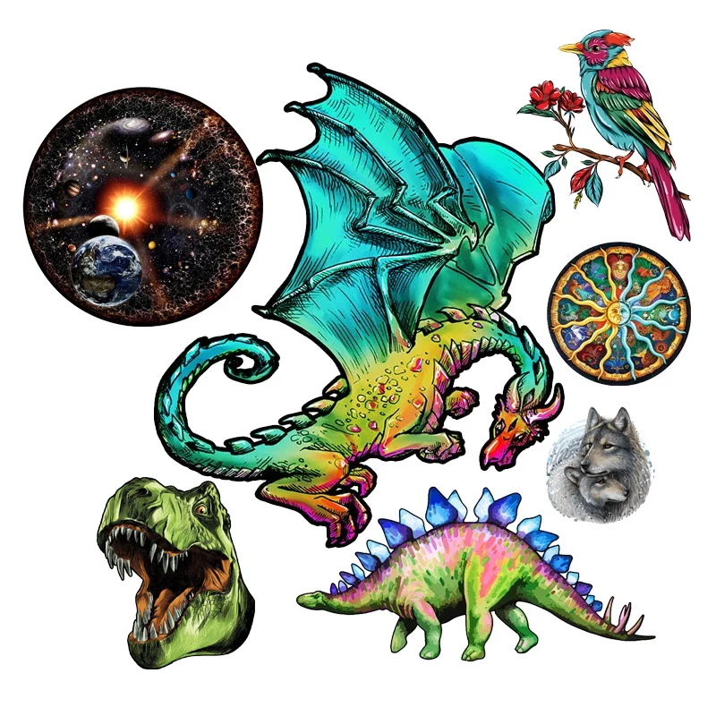 

Пазлы с животными 300 шт., деревянные для взрослых и детей, подарки на день рождения, уникальный пазл с совой, игрушки для семейных игр, деревян...