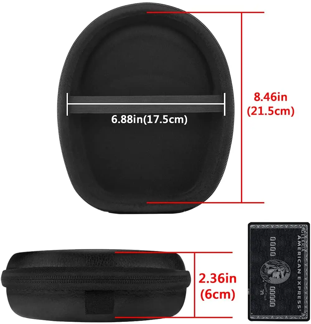 Фото Чехол для наушников Geekria для Grado SR325e SR80, SR80e, SR80i, SR60,Жесткий мобильный защитный ударный беспроводной bluetooth earphone пакет для хранения кабеля heatset ... №5