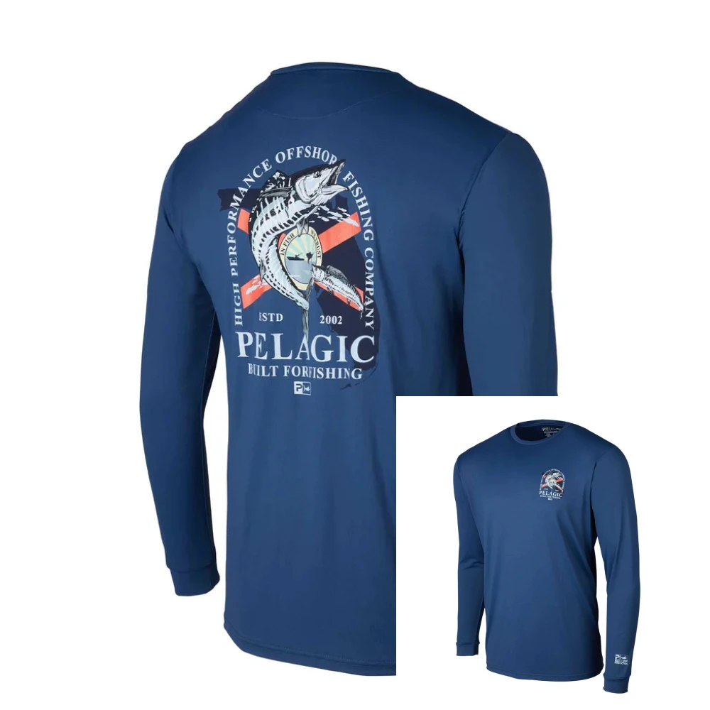 

PELAGIC Fishing Shirt Summer Long Sleeve Shirt UPF50 Quick Dry Breathable Fishing Clothes Sports Clothes Anti-UV Fishing Shirts