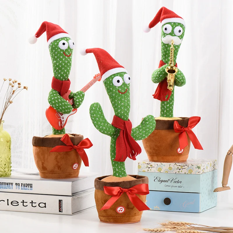 

Lovely Dancing Cactus Repeat Talking Toy Can Sing and Dance Voice Interactive Battery USB Charging Early Education Funny Gift