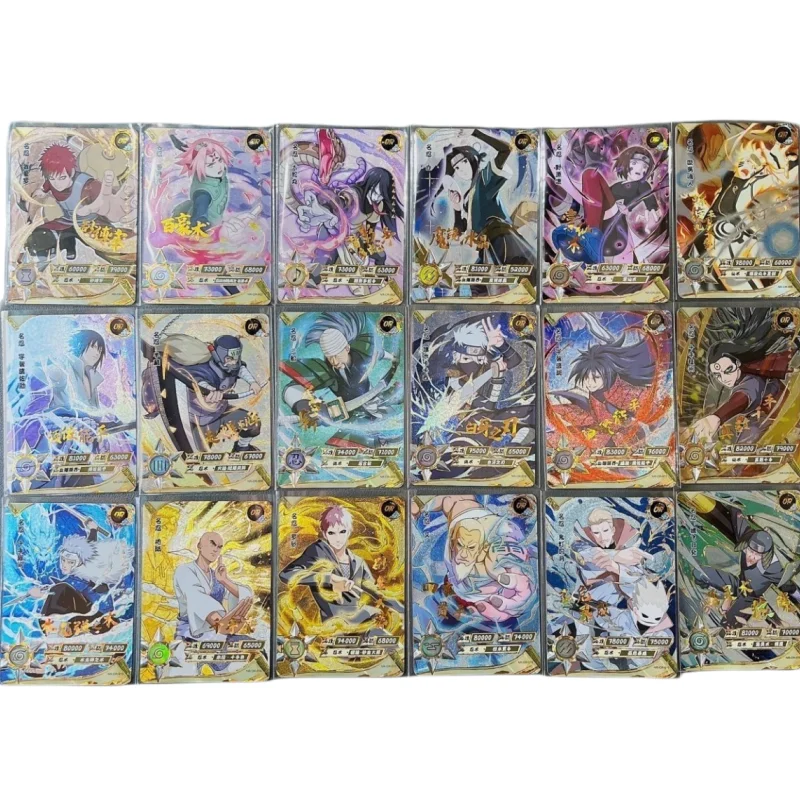 Оптовая продажа, оригинальная анимационная периферическая детская игрушка Наруто высокого качества, развлекательная игра, коллекционная открытка, случайный выбор 100 шт.