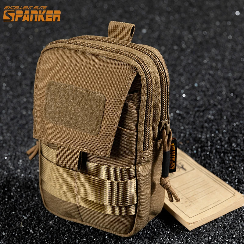 Фото Отличная тактическая поясная сумка от ELITE SPANKER, Спортивная поясная Сумка Molle, карман для инструмента, телефонных ключей, сумка для бега №1