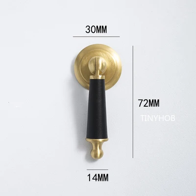 

Ручки для шкафов TINYHOB из кожи и латуни