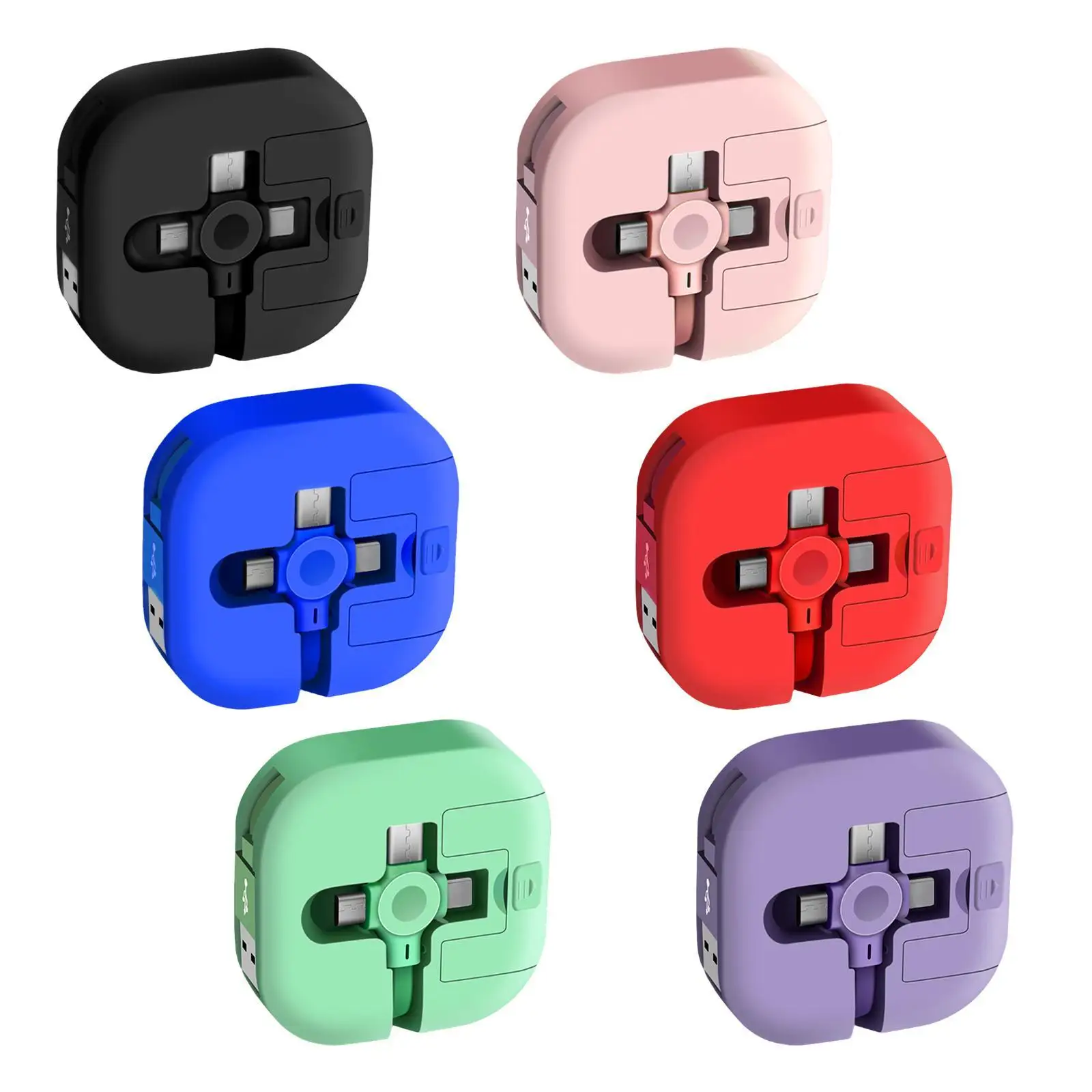 

3 In 1 USB Charge Cable Telescopic Data Cable For Type C IPhone 13 12 11 Pro Huawei P40 Samsung Xiaomi Fast Charger Phone Charge