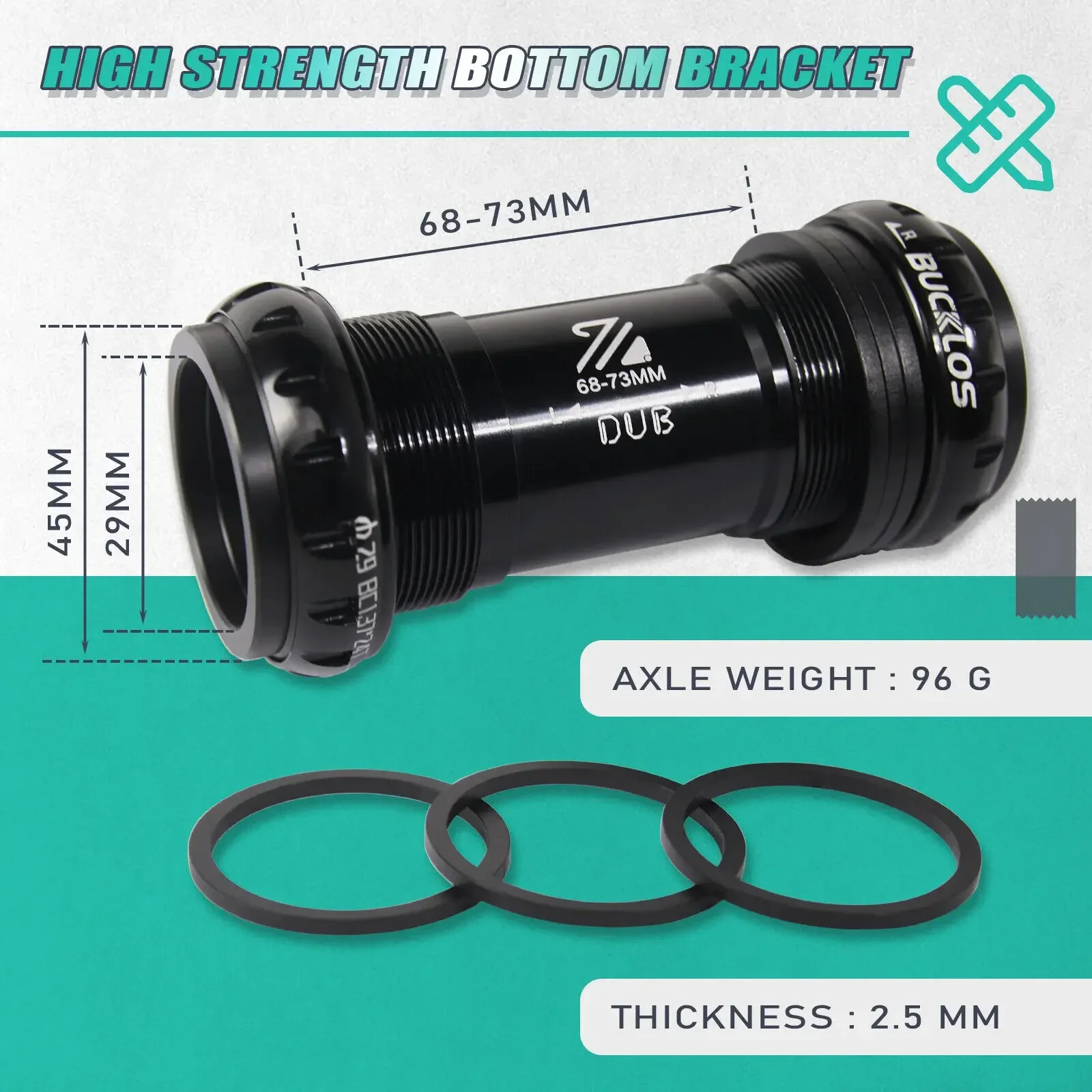Фото BUCKLOS эндуро велосипедные шатуны для Sram DUB 170 мм сверхлегкий велосипедный шатун 29 мм Boost BSA BB68/73 мм нижний кронштейн часть шатуна №3
