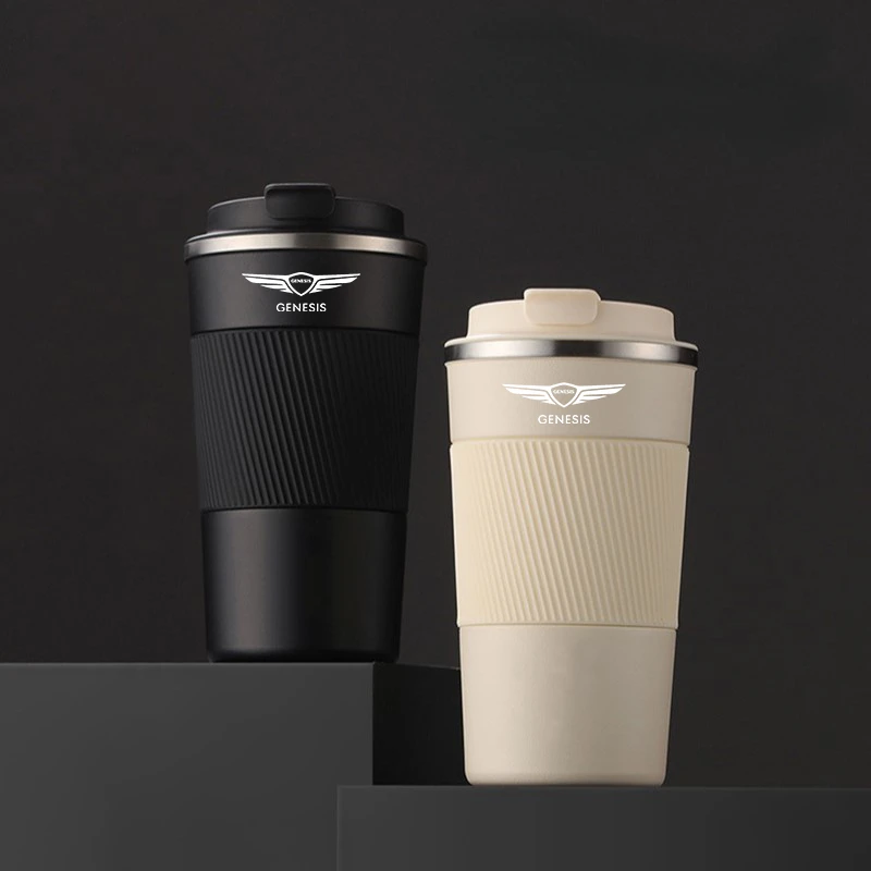 

500ML Stainless Steel Car Coffee Mug Hot And Cold Applicable Vacuum Cup For Hyundai Genesis Coupe G80 G70 GV80 BH GH Auto Parts