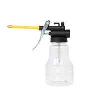250ml transparent plastic oil can oiler lubrication oil machine oil pot refueling pot injector tool grease gun with 80mm mouth