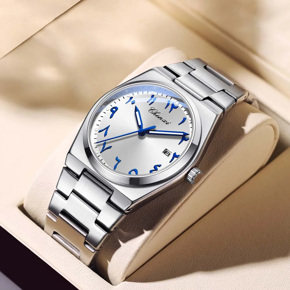 Фото CHENXI новые мужские роскошные деловые часы с восточными арабскими цифрами, водонепроницаемые модные наручные часы для мужчин, подарок, relojes para hombres №1