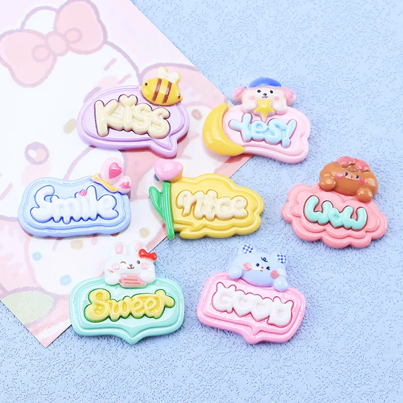 

Cute Kawaii Animal Card Flatback Resin Cabochons Scrapbook DIY Hairbow Decor Crafts Accessories