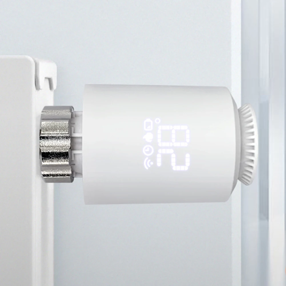 

Умный клапан контроля температуры ZigBee, программируемый на неделю радиатор, привод, термостат, работает с Alexa Google Home