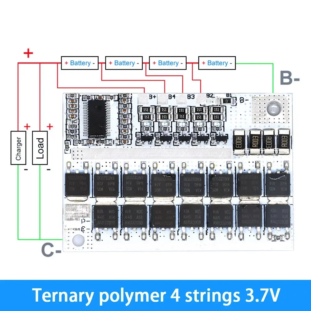 3S/4S/5S 100A Плата защиты BMS — модуль зарядки баланса литий-ионной/LMO/тройной литиевой