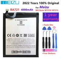 meizu 4000mah ba721 100 original replacement battery for meizu m6 note m721h m721l mobile phone batteries