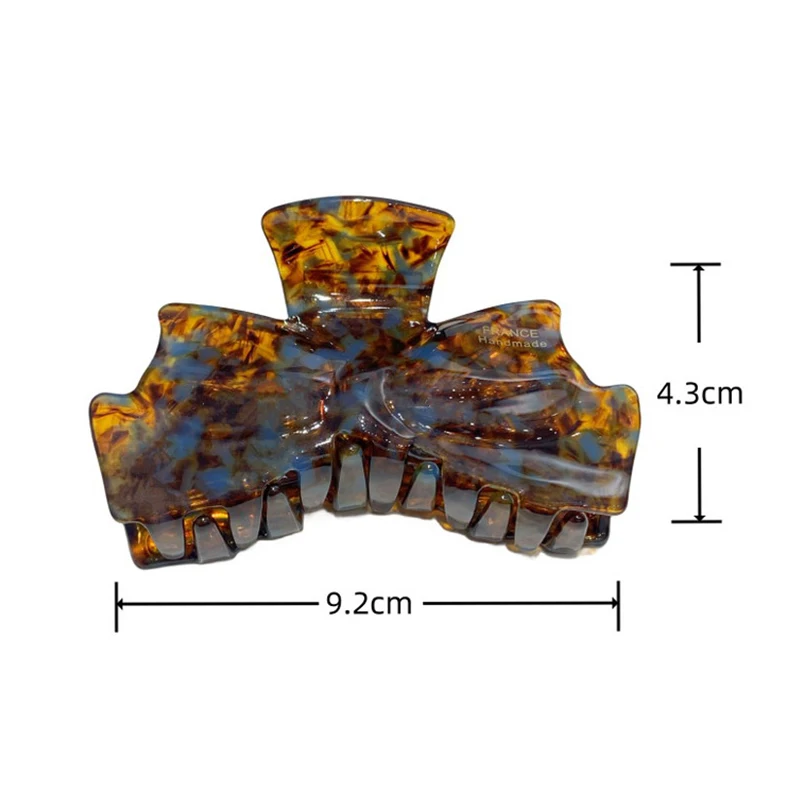 Женские ацетатные заколки для волос с бантом и зажимом в виде акулы