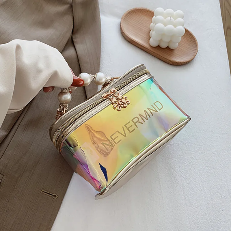 

Cosmetic Bag For Women,Waterproof Travel Organizer Storage Bags For Skincare Mask Jewelry,Luxury Pearl Makeup Pouch For Beach