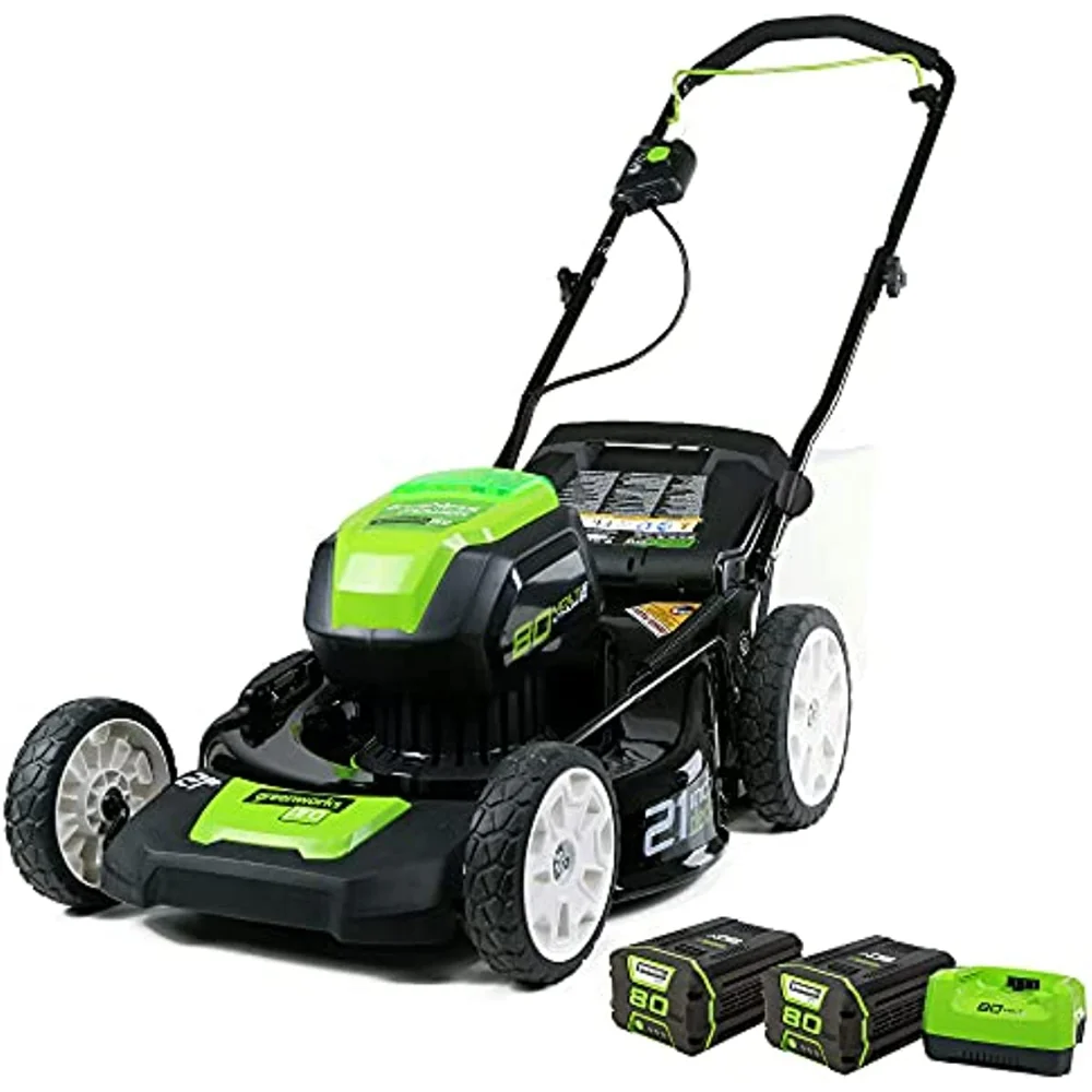 

Greenworks Pro 80V 21" Brushless Cordless Lawn Mower, (2) 2.0Ah Batteries and 30 Minute Rapid Charger Included