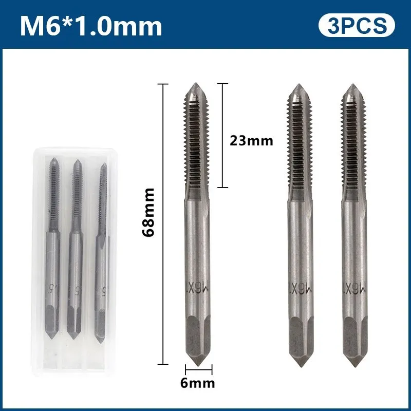 

Набор ручных метчиков xcan, 3 шт., HSS, метрический, M2/M2.5/M3/M3.5/M4/M5/M6/M8/M10/M12