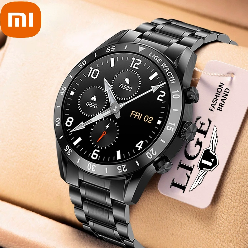 

Xiaomi 2021 New Bluetooth Call Smart Watch Men Full Touch Waterproof Sports Fitness Watch Luxury Smart Watch Men IOS Android