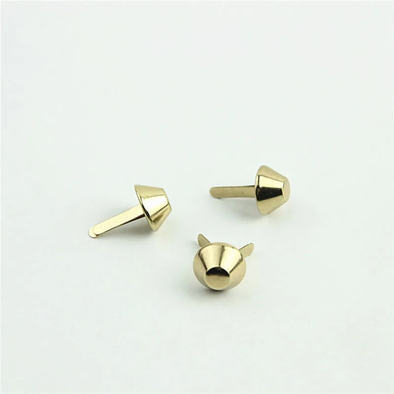 500 шт. 12 мм металлические застежки для ножек с двумя ножками цветные гвозди сумок