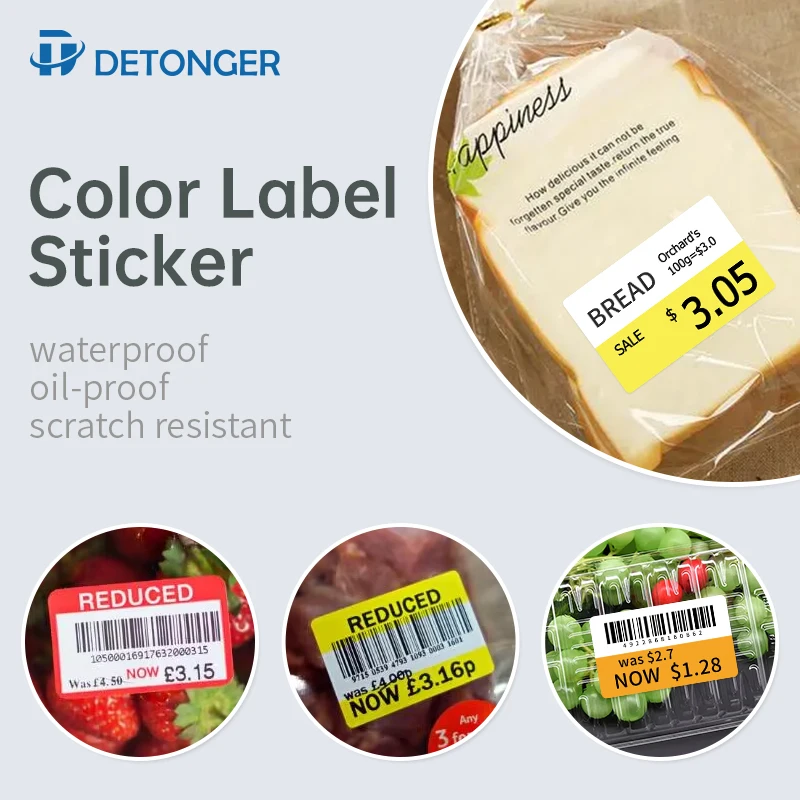 Фото DETONGER Thermal Label Printer Supermarket Convenience Store Retail Store Price Stickers Price Tag №1