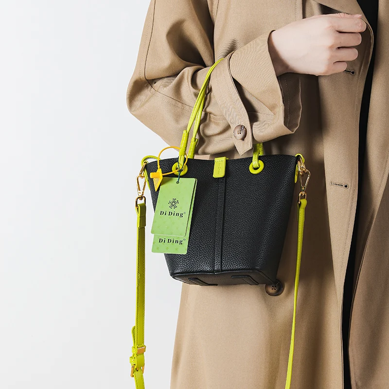 Fashion New Style Women's Handheld Crossbody Bucket Bag High Quality Female Student Small Size Vegetable Basket Shoulder Bag