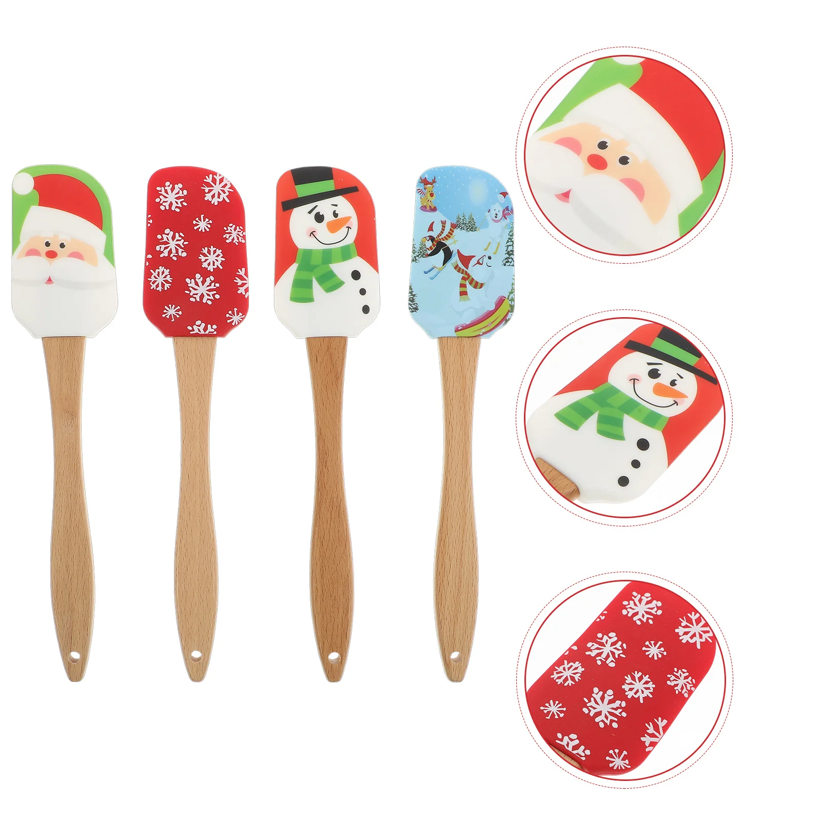 

4 Pcs Silicone Cream Spatula Butter Pizza Tools Egg Baking Scraper Kitchen Use Cooking Supply Jam Pastry and pastry accessories