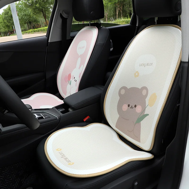 

2023 New Four Seasons Tulip Universal 3D Breathable Mesh Summer Car Interior Decorations Car Seat Cushion Cover For All Cars