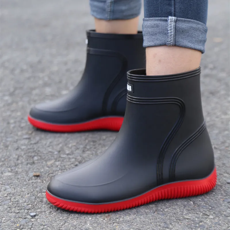 

Unisex Rain Boots Waterproof Rubber Shoes Men and Women Work Garden Galoshes Couple Fishing Water Shoes Footwear Bottes De Pluie