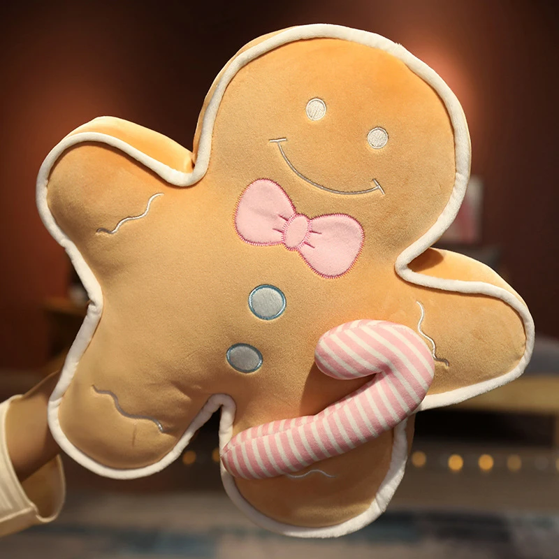 

Household Gingerbread Man Pillow Cushion With Soft Touch and Bright Appearance for Living Room Reading Room C44