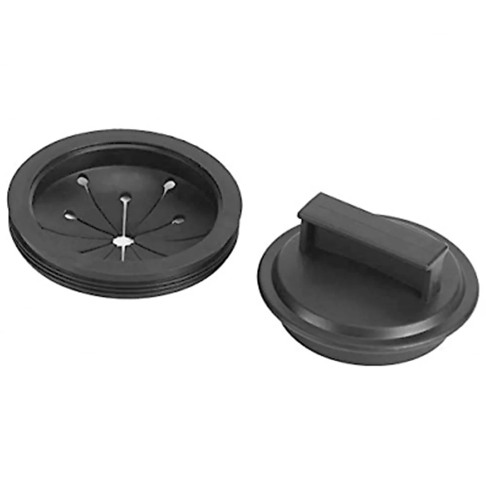 

Splash Guards Sink Stopper Set Accessories Black Drain Plugs Food Waste Disposer Removable Replacement Reusable