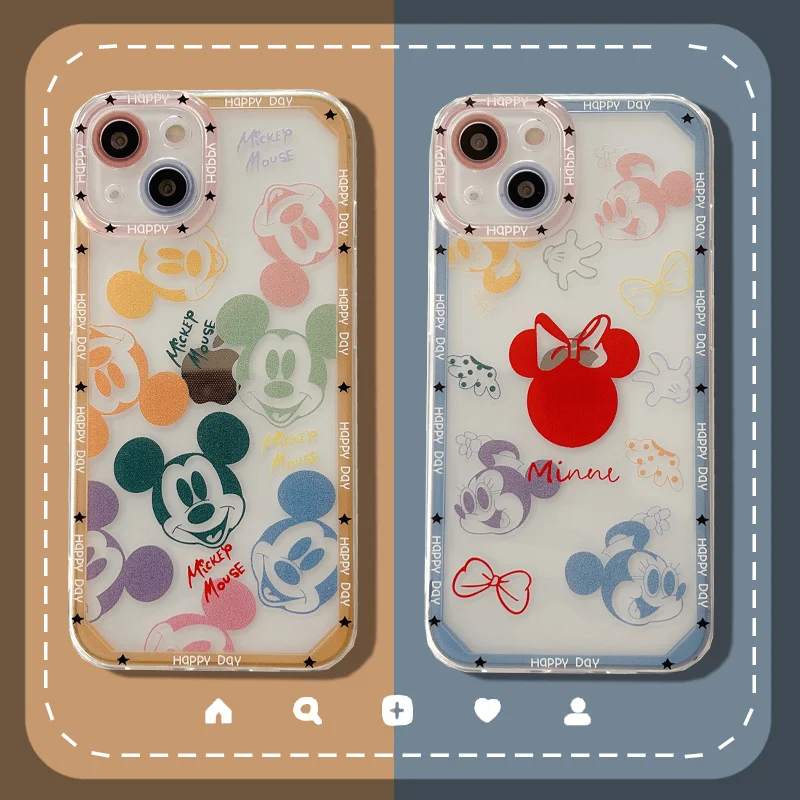 

Disney Mickey Mouse Anime Phone Case for iPhone 11 12 13 mini pro XS MAX 8 7 Plus X XR Cover