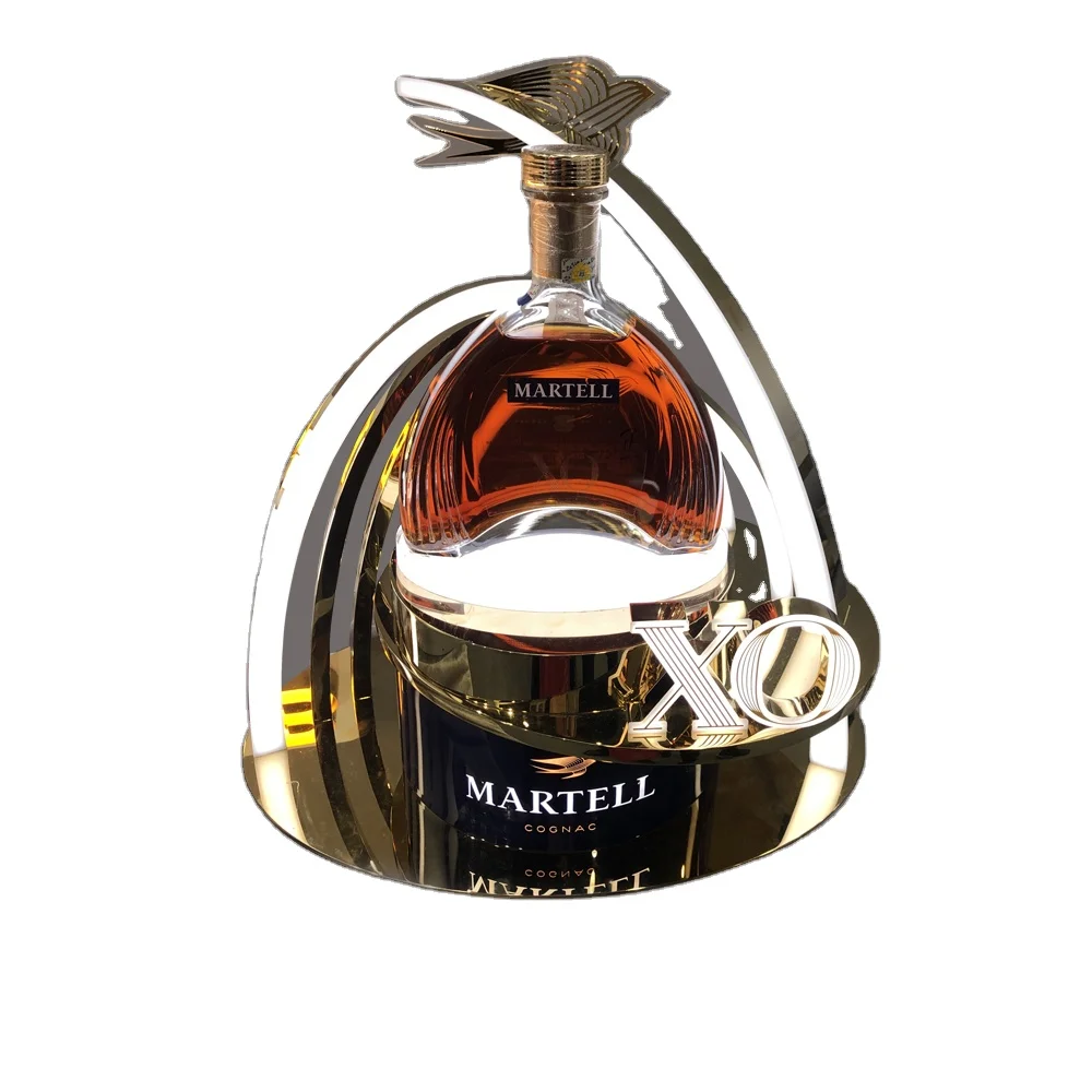 

liquor display for XO Cognac Hennessy by stainless steel home shop bar decor