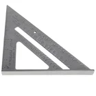 Треугольная линейка 7 дюймов, алюминиевый угловой транспортир, Метрическая квадратная измерительная линейка для строительства, инструменты для обрамления, измерительные приборы