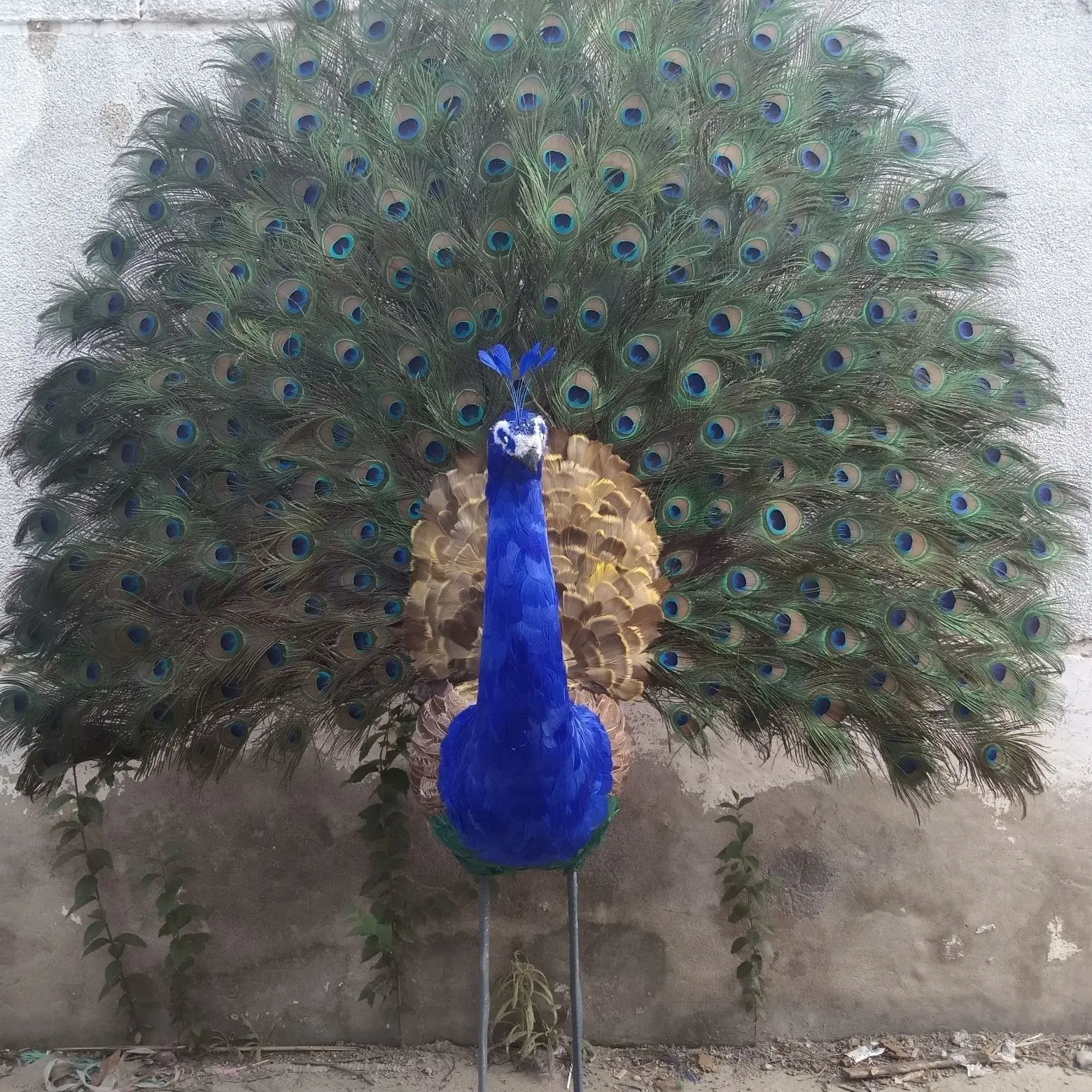 Искусственная красочная пена и перья жесткая модель павлина крылья ручная