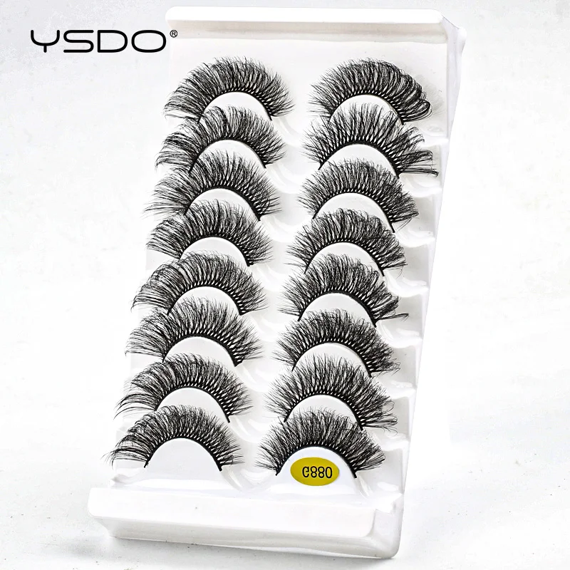 

YSDO 5/8/10 Pairs DD Curl Mink Lashes Natural Long 3D Mink False Eyelashes Makeup Dramatic Cilios Fluffy Volume Fake Lashes