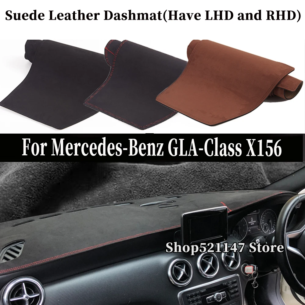 

Accessories Car Suede Leather Dashmat Dashboard Cover Dash Mat Carpet For Mercedes-Benz GLA-Class X156 GLA200 GLA220 GLA260