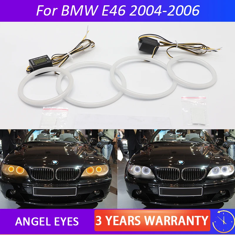 

Ксеноновые фасветильник LCI для BMW E46 325ci 330ci, трансформируемое купе 2004-2006, SMD, хлопковый свет, переключаемый светодиодный ангельский глаз, комп...