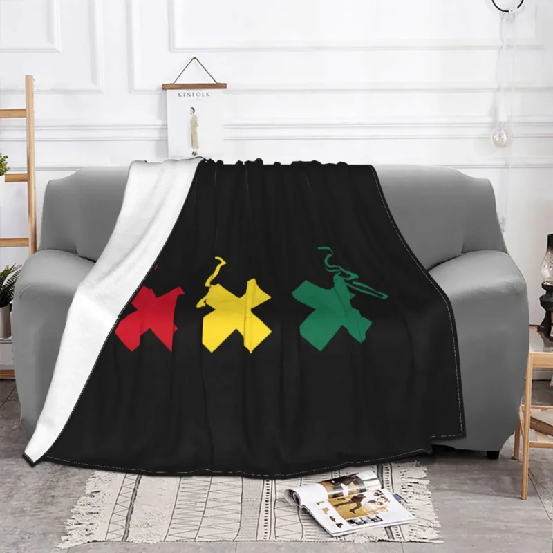 

Ajax Bob Marley 3 Little Birds Colorful Blankets Fleece Printed Multi-function Lightweight Throw Blanket for Bed Bedroom Quilt
