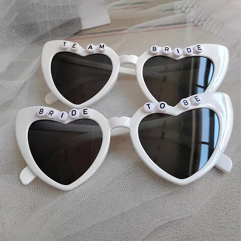 

Bride Glasses Just Married Sunglasses Bridal Shower Decoration Bachelorette Party Hen Party Bride Supplies Gift Heart Shaped