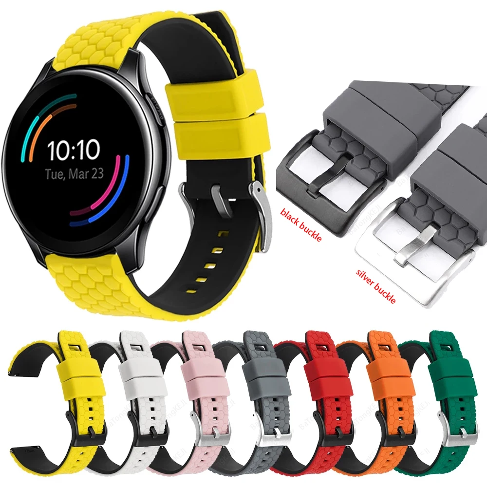 

Honeycomb texture Silicone Strap For Oneplus Watch Band 22mm Sport Bracelet for One Plus Smartwatch Watchband Accessories