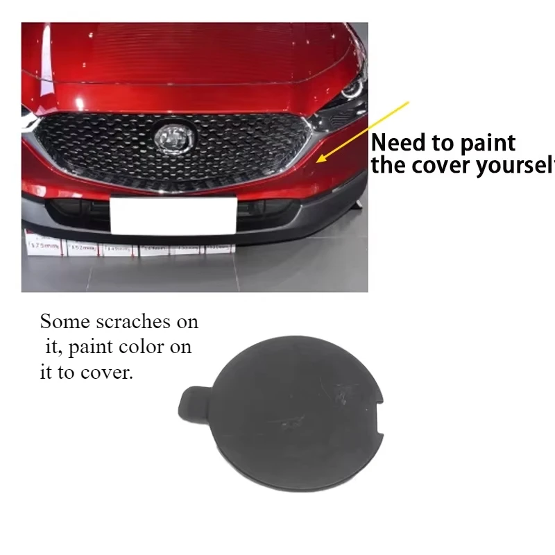 

Для Mazda CX-30 2020 2021 2022 2023, передняя и задняя крышка сцепного устройства прицепа, левый бампер, буксировочный крюк, колпачок