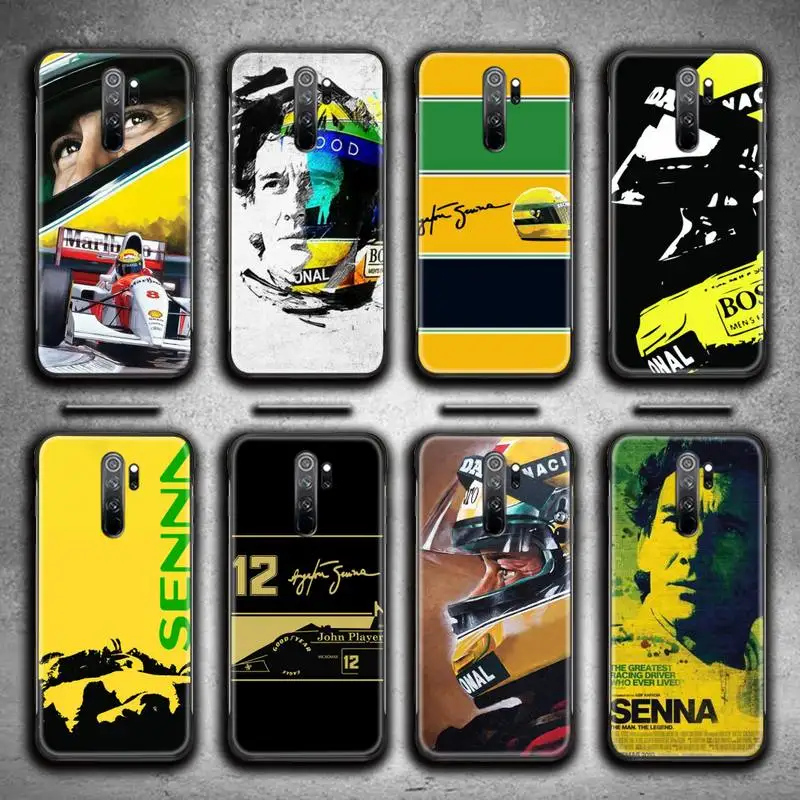 

Ayrton Senna F1 Phone Case for Redmi 9A 9 8A Note 11 10 9 8 8T Pro Max K20 K30 K40 Pro