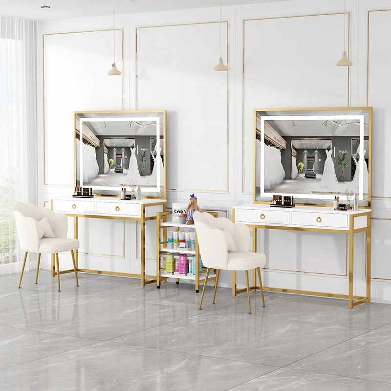 Роскошный туалетный столик в скандинавском стиле для макияжа женские комоды