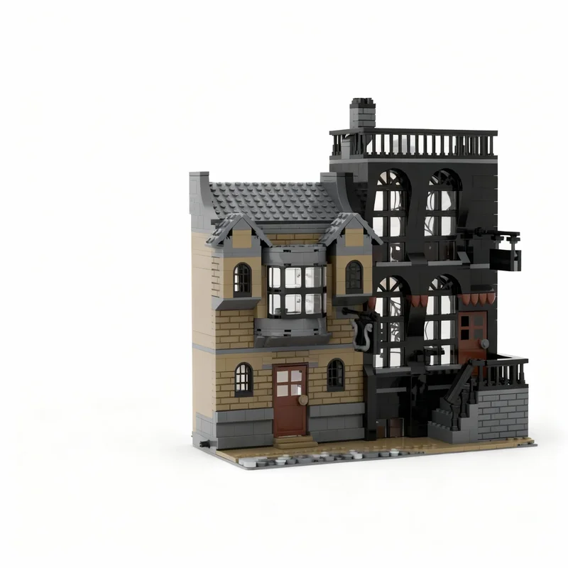 Фото 861 деталь MOC: Конструктор «Улица Ноктаун» и «Шипастая змея», развивающая игрушка, рождественский подарок, идея для детского творчества №2