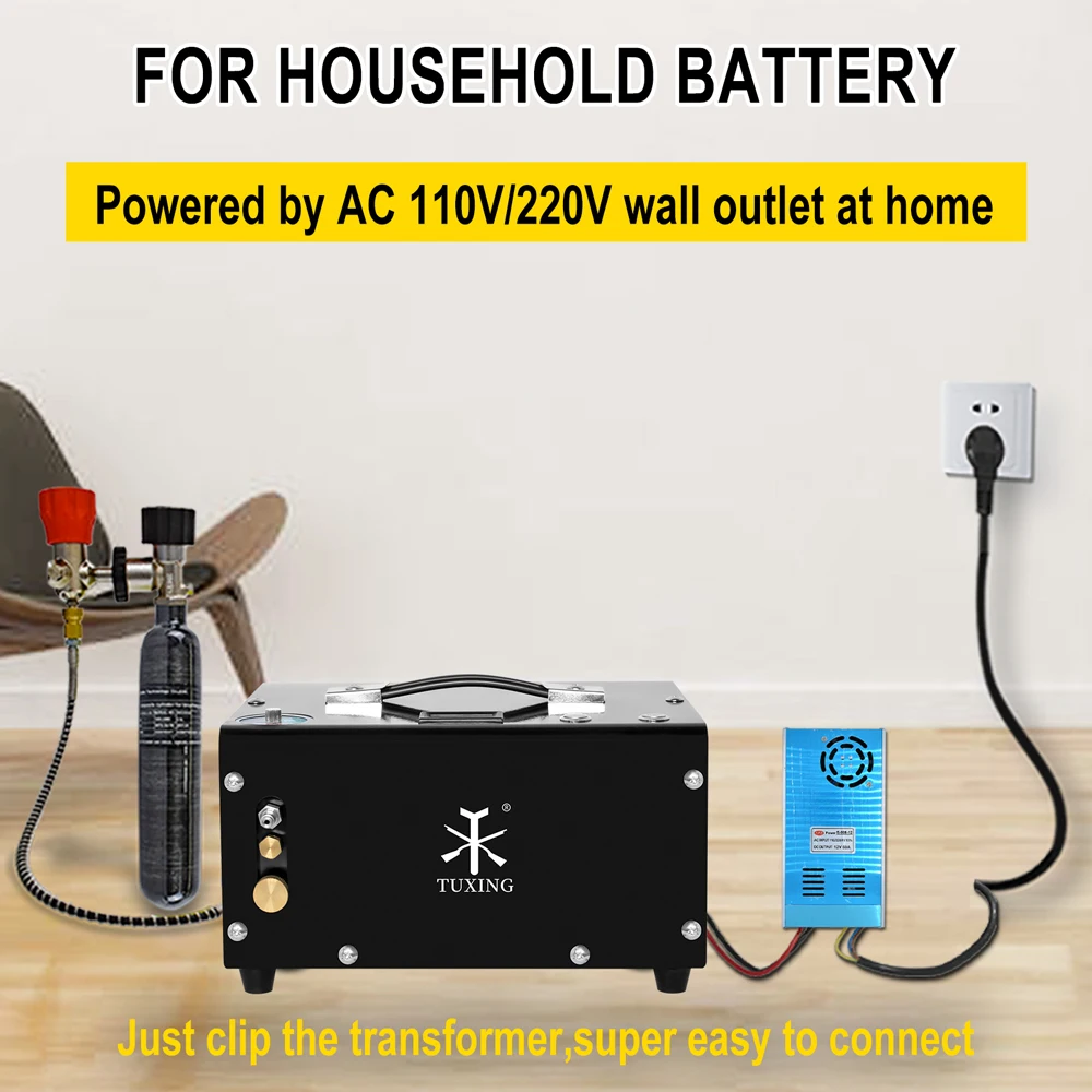 Воздушный компрессор TUXING TXET061 PCP 300 бар 4500 фунтов на кв. дюйм высокого давления с