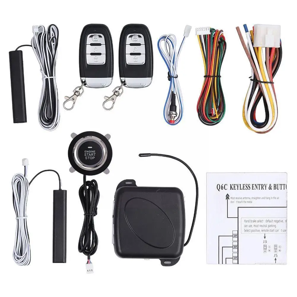 

Car Alarm Remote Control Car Keyless Entry Engine Start Starter System Remote Auto Stop Button Alarm Push G1u7