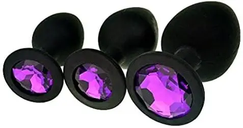 3 шт. 3-размерные силиконовые анальные пробки с драгоценными камнями игрушки Hmxpls
